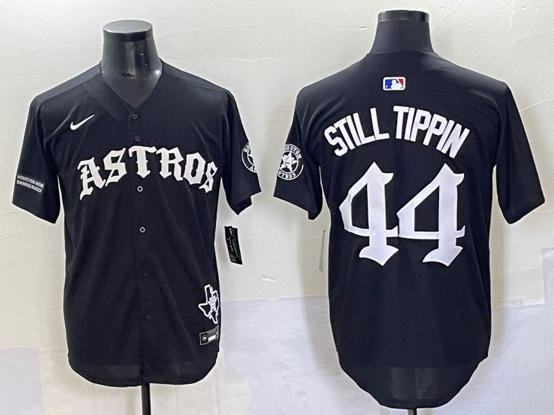 Men 2025 Houston Astros #44 Still Tippin Black Seven generations Joint Name Nike MLB Jersey style 14
